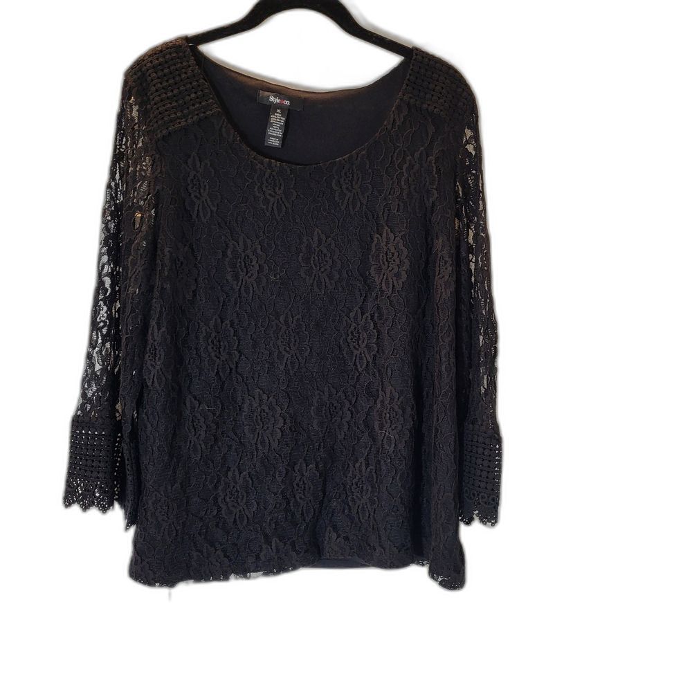 Black Lace Top Witchy / Whimsigoth- XL